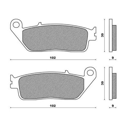 11680 PLAQUETTE DE FREIN NEWFREN POUR HONDA 400 SILVER WING AR, 600 SILVER WING AR-KYMCO 125-300 DOWNTOWN 2009>AV (FD0325B MAXIS