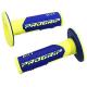 148462 REVETEMENT POIGNEE PROGRIP OFF ROAD 801 DOUBLE DENSITE FLUO DESIGN JAUNE FLUO-BLEU 115mm (PAIRE) (CROSS-MX) xxx Info PROG