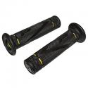 REVETEMENT POIGNEE PROGRIP ON ROAD 838 DOUBLE DENSITE CLOSED END NOIR-JAUNE 122mm (PAIRE) (ROUTE)