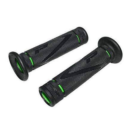 148511 REVETEMENT POIGNEE PROGRIP ON ROAD 838 DOUBLE DENSITE OPEN END NOIR-VERT 122mm (PAIRE) (ROUTE) xxx Info PROGRIP 