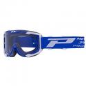 LUNETTES-MASQUE CROSS PROGRIP 3400 MENACE BLEU ANTI-BUEE (HOMOLOGUE CE-EN-N° AC-96025 REV.2)