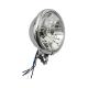 148404 PHARE-OPTIQUE MOTO AVOC VINTAGE DIAM 130 mm CUVELAGE OPTIQUE LISSE LAMPE H4 60-55W + FEU DE POSITION CHROME (HOMOLOGUE E