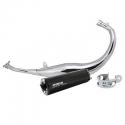 POT 50 A BOITE VOCA CHROMED POUR DERBI 50 SENDA, GPR-APRILIA 50 RS4-GILERA 50 SMT, RCR (PASSAGE BAS - SILENCIEUX ALU NOIR)