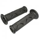 REVETEMENT POIGNEE PROGRIP ON ROAD 717 DOUBLE DENSITE OPEN END NOIR-TITANE 122mm (PAIRE) (ROUTE)