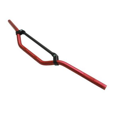 1183 GUIDON 50 A BOITE REPLAY CROSS ALU DIAM 22,2mm L810mm H105mm ROUGE AVEC BARRE DE RENFORT xxx Info REPLAY 