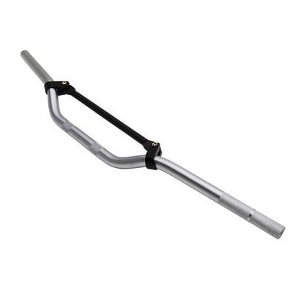 1186 GUIDON 50 A BOITE REPLAY CROSS ALU DIAM 22,2mm L810mm H105mm ARGENT AVEC BARRE DE RENFORT xxx Info REPLAY 