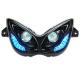 14462 DOUBLE OPTIQUE REPLAY RR8 POUR MBK 50 NITRO 1997>2012-YAMAHA 50 AEROX 1997>2012 NOIR AVEC LEDS BLEU xxx Info REPLAY 