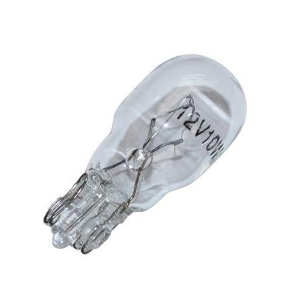 15165 AMPOULE-LAMPE 12V 10W NORME W10W CULOT W1,2x9,5D WEDGE STANDARD BLANC (CLIGNOTANT) (BOITE DE 10) -P2R- xxx Info P2R (Moto