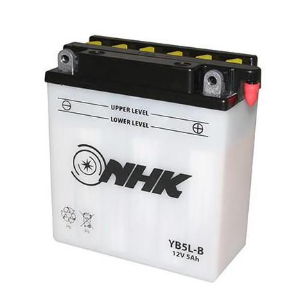 15619 BATTERIE 12V 5 Ah YB5L-B NHK AVEC ENTRETIEN (Lg120xL62xH129) (QUALITE PREMIUM) NHK BATTERIES