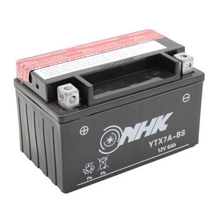 15621 BATTERIE 12V 6 Ah YTX7A-BS NHK SANS ENTRETIEN LIVREE AVEC PACK ACIDE (Lg151xL87xH94) (QUALITE PREMIUM) NHK BATTERIES