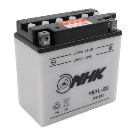 15626 BATTERIE 12V 8 Ah YB7L-B2 NHK AVEC ENTRETIEN (Lg136xL76xH131) (QUALITE PREMIUM) NHK BATTERIES