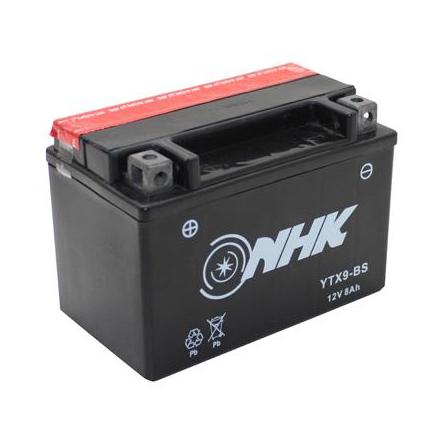 15627 BATTERIE 12V 8 Ah YTX9-BS NHK SANS ENTRETIEN LIVREE AVEC PACK ACIDE (Lg151xL87xH107) (QUALITE PREMIUM) NHK BATTERIES