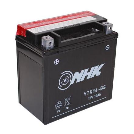 15636 BATTERIE 12V 12Ah YTX14-BS NHK SANS ENTRETIEN LIVREE AVEC PACK ACIDE (Lg151xL87xH147) (QUALITE PREMIUM) NHK BATTERIES