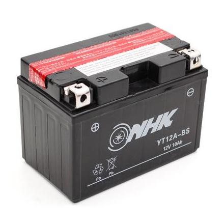 15639 BATTERIE 12V 10Ah YTX12A-BS NHK SANS ENTRETIEN LIVREE AVEC PACK ACIDE (Lg150xL87xH104) (QUALITE PREMIUM) NHK BATTERIES