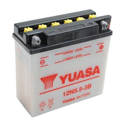 16121 BATTERIE 12V 5,5 Ah 12N5.5-3B YUASA CONVENTIONNELLE AVEC ENTRETIEN (Lg135xL60xH130) YUASA BATTERIES