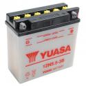 BATTERIE 12V 5,5 Ah 12N5.5-3B YUASA CONVENTIONNELLE AVEC ENTRETIEN (Lg135xL60xH130mm)