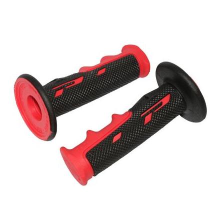 1731 REVETEMENT POIGNEE PROGRIP OFF ROAD 797 DOUBLE DENSITE BASE COLOR ROUGE-NOIR 115mm (PAIRE) (CROSS-MX) xxx Info PROGRIP 