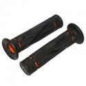 REVETEMENT POIGNEE PROGRIP ON ROAD 838 DOUBLE DENSITE CLOSED END ORANGE-NOIR 122mm (PAIRE) (ROUTE)