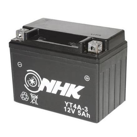 18036 BATTERIE 12V 5 Ah YT4A-3 NHK SANS ENTRETIEN GEL PRET A L'EMPLOI (Lg114xL71xH86) (QUALITE PREMIUM) NHK BATTERIES