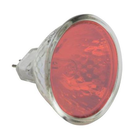 293 AMPOULE-LAMPE 12V 20W DICHROIQUE MR-16 DIAM 50 ROUGE (PROJECTEUR MR16) (VENDU A L'UNITE) -P2R- ** xxx Info P2R (Motorisé) 