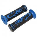 REVETEMENT POIGNEE REPLAY SCOOTER-50 A BOITE FLAMING BLEU - CLOSED END (PAIRE)