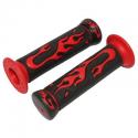 REVETEMENT POIGNEE REPLAY SCOOTER-50 A BOITE FLAMING ROUGE - CLOSED END (PAIRE)