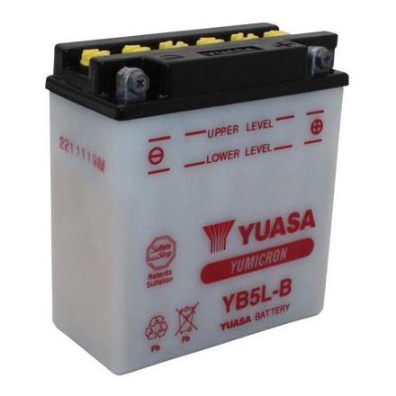 4116 BATTERIE 12V 5 Ah YB5L-B YUASA YUMICRON AVEC ENTRETIEN (Lg120xL60xH130) YUASA BATTERIES