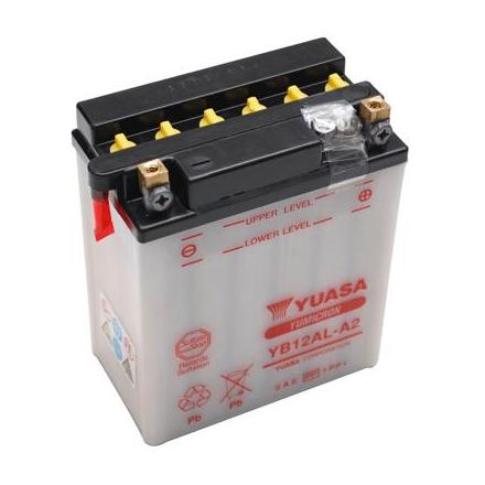 4128 BATTERIE 12V 12Ah YB12AL-A2 YUASA YUMICRON AVEC ENTRETIEN (Lg134xL80xH160) YUASA BATTERIES