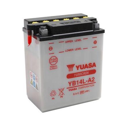 4130 BATTERIE 12V 14Ah YB14L-A2 YUASA YUMICRON AVEC ENTRETIEN (Lg134xL89xH166) YUASA BATTERIES