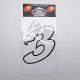 1281 AUTOCOLLANT-STICKER NUMERO 3 BLANC (H 13cm) (MERYT) xxx Info MERYT 