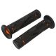 1735 REVETEMENT POIGNEE PROGRIP ON ROAD 838 DOUBLE DENSITE CLOSED END ORANGE-NOIR 122mm (PAIRE) (ROUTE) xxx Info PROGRIP 