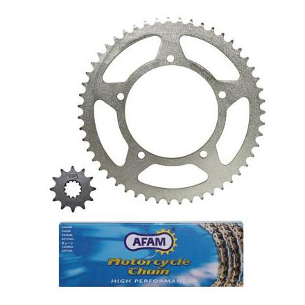 31762 KIT CHAINE ADAPTABLE APRILIA 50 RX 1995>1998 420 12x51 (ALESAGE 105mm) (DEMULTIPLICATION ORIGINE) -AFAM- xxx Info AFAM 