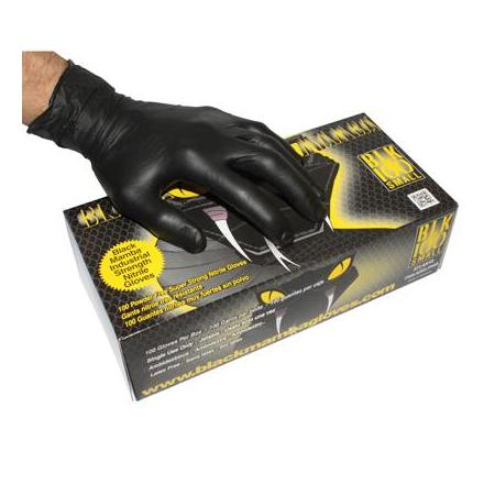 32010 GANTS ATELIER NITRILE BLACK MAMBA ANTI-DERAPANT SPECIAL ESSENCE ET HUILE S (BOITE DE 100) xxx Info 