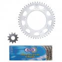 KIT CHAINE ADAPTABLE RIEJU 50 SMX 2002-2004 420 11x48 (DIAM COURONNE 105-125-8.5) (DEMULTIPLICATION ORIGINE) -AFAM-