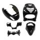 26634 CARROSSERIE-CARENAGE SCOOT ADAPTABLE PIAGGIO 50 ZIP SP NOIR BRILLANT (KIT 5 PIECES) -P2R- xxx Info P2R (Motorisé) 