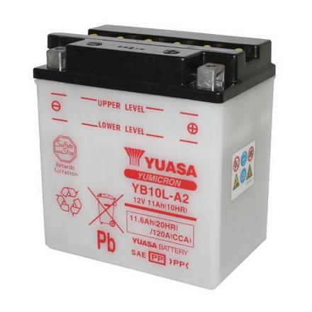 26757 BATTERIE 12V 11 Ah YB10L-A2 YUASA YUMICRON AVEC ENTRETIEN (Lg135x90x145) YUASA BATTERIES