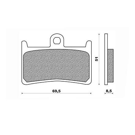 26925 PLAQUETTE DE FREIN NEWFREN POUR YAMAHA 530 TMAX AV, 500 TMAX 2008> AV, 500 TMAX ABS 2008> AV (FD0190SE MAXISCOOT METAL FRI