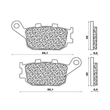 26927 PLAQUETTE DE FREIN NEWFREN POUR HONDA 700 INTEGRA 2012> AR, 250 FORZA 2000>2004 AR (FD0495BE MAXISCOOT ORGANIQUE) xxx Info