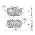 PLAQUETTE DE FREIN NEWFREN POUR HONDA 700 INTEGRA 2012- AR, 250 FORZA 2000-2004 AR (FD0495BE MAXISCOOT ORGANIQUE)