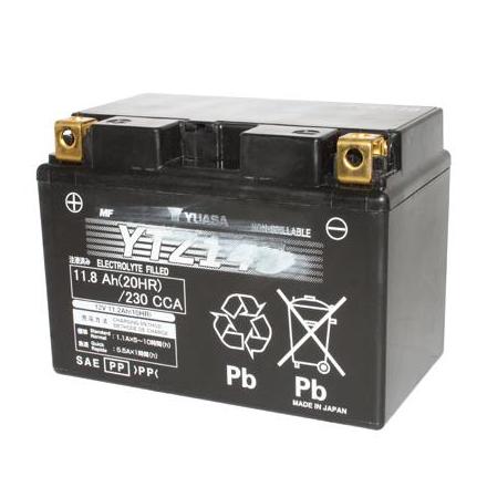 27392 BATTERIE 12V 11,8Ah YTZ14S YUASA PRETE A L'EMPLOI GEL (Lg150xL87xH110) YUASA BATTERIES