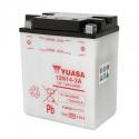 BATTERIE 12V 14 Ah 12N14-3A YUASA CONVENTIONNELLE AVEC ENTRETIEN (Lg134xL89xH166mm)