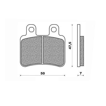 27547 PLAQUETTE DE FREIN NEWFREN POUR PEUGEOT 125 SATELIS 2004>2005 AR, 125 ELYSTAR AR, 125 ELYSEO AR (FD0323B MAXISCOOT ORGANIQ