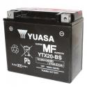 BATTERIE 12V 18 Ah YTX20-BS YUASA MF SANS ENTRETIEN LIVREE AVEC PACK ACIDE (Lg175xL87xH155mm)