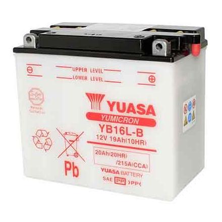 27655 BATTERIE 12V 19Ah YB16L-B YUASA YUMICRON AVEC ENTRETIEN (Lg175xL100xH155) YUASA BATTERIES