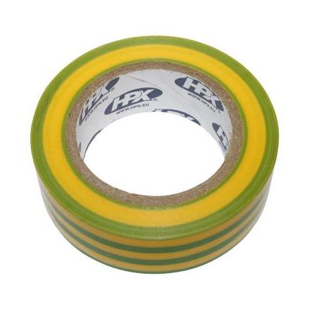 27868 RUBAN ADHESIF HPX ISOLANT XB1910 JAUNE-VERT 19mm x 10M (RESISTANCE DE -50°C à +80°C, 5000V) xxx Info HPX 