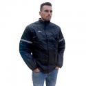 VESTE DE PLUIE ADX ECO NOIR XL (DOUBLURE + BANDE REFLECHISSANTE + COL VELOURS + GOUTTIERE + SOUFFLET DORSALE POUR EVITER LE FLO