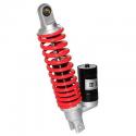 AMORTISSEUR SCOOT REPLAY A GAZ ALU ROUGE DIAM SUPERIEUR 10mm DIAM INFERIEUR M8 (ENTRAXE 300mm)