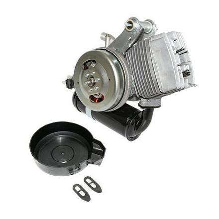 139006 MOTEUR CYCLO ADAPTABLE PEUGEOT 103 MVL, SP (TYPE ORIGINE) (COMPLET AVEC ECHAPPEMENT + CACHE ALLUMAGE) (QUALITE ORIGINE) 