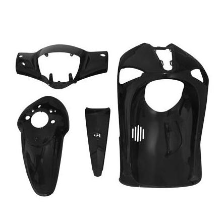25558 CARROSSERIE-CARENAGE SCOOT ADAPTABLE PIAGGIO 50 LIBERTY NOIR BRILLANT (KIT 4 PIECES) -P2R- xxx Info P2R (Motorisé) 