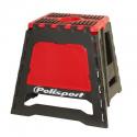 TREPIED-LEVE-BEQUILLE MOTO CROSS POLISPORT STAND PLIABLE NOIR-ROUGE (300 x 420 x 450 mm)